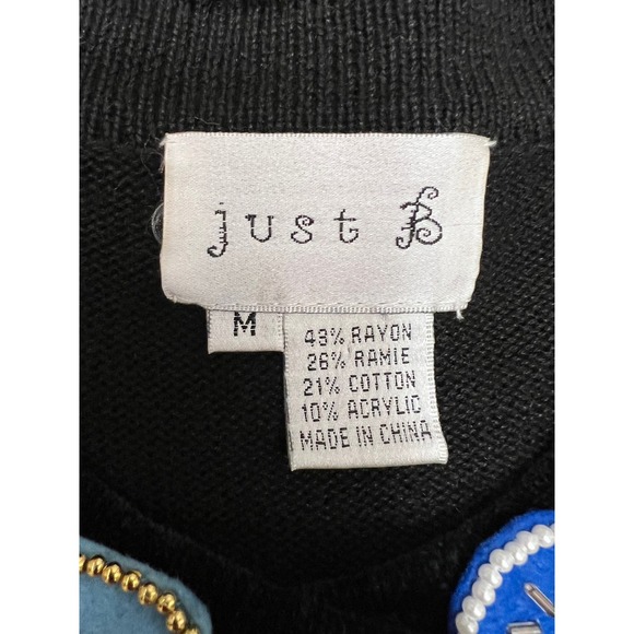 Just B Embellished Cardigan M | 43% Rayon | Novelty Shoes & Bags Sweater‎ - Picture 6 of 6